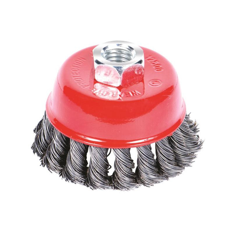 Щетка проволочная чашеобразная Ø65мм М14×2мм (стальная витая) SIGMA (9026061) Ровно - изображение 1