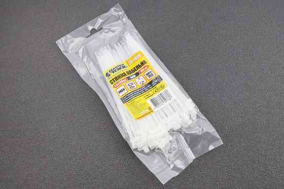 Хомут-стяжка пластикова 3,6x150мм к-кт 100шт, білий 20-1806 Київ