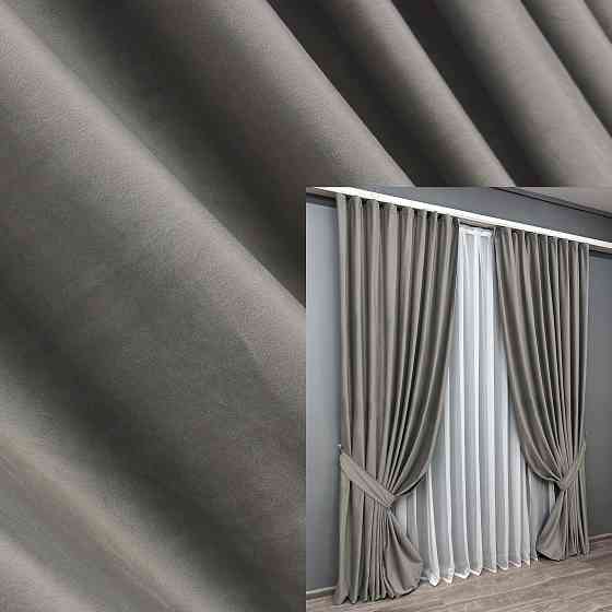 Комплект готовых штор VR-Textil Бархат № 1766ш Сатин 150х290 см 2 шт (33-0951) Киев