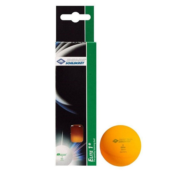 М'яч настільний теніс Donic Schildkrot Elite 1* 40+ (Orange) 1 шт Вишневе - фото 1