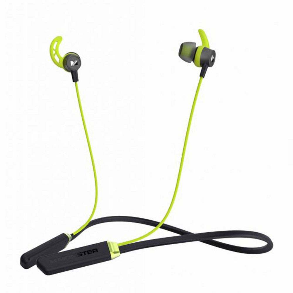 Бездротові спортивні навушники для бігу Monster iSport Lite Green Bluetooth навушники з шийним ободом та мікрофоном, зелені Київ - фото 2