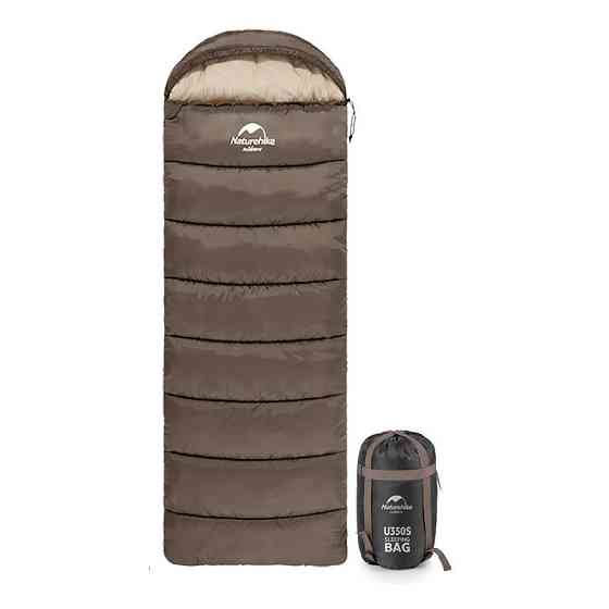 Спальник з капюшоном Naturehike U350S NH20MSD07, (-3°C), правий, коричневий Киев