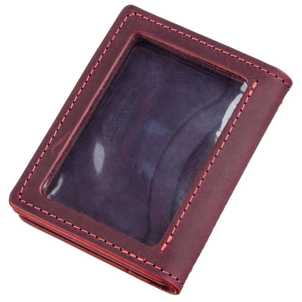 Обложка для водительских прав кожаная GRANDE PELLE 11192 Бордовая Киев - изображение 2