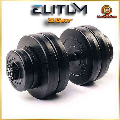 Гантель Elitum 11 кг композитная, наборная, силовая, для фитнеса и зала Киев