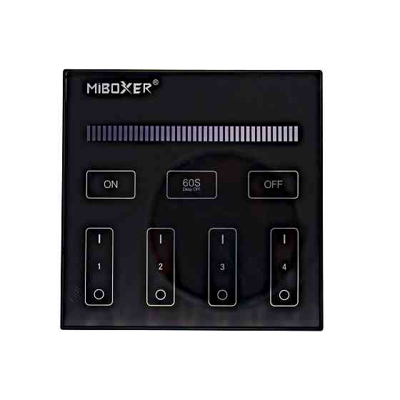 Miboxer Панель керування Мілайт бездротова чорна 4 зони 2,4 ГГц Київ