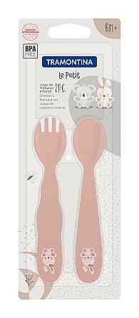 Дитячий набір столових приборів Tramontina Baby Le Petit orange, 2 предмети (6710909) Київ