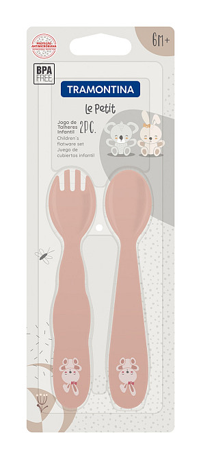 Дитячий набір столових приборів Tramontina Baby Le Petit orange, 2 предмети (6710909) Київ - фото 2