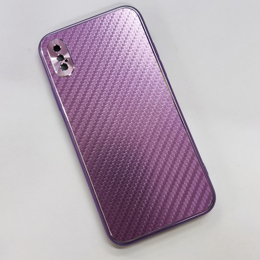 Противоударный чехол Карбон для Iphone X Voilet Киев - изображение 1