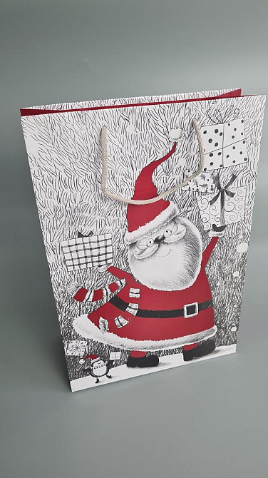 Большой бумажные пакет вертикальный 25/37/8 новогодний -026 (12 шт) Харьков - изображение 2