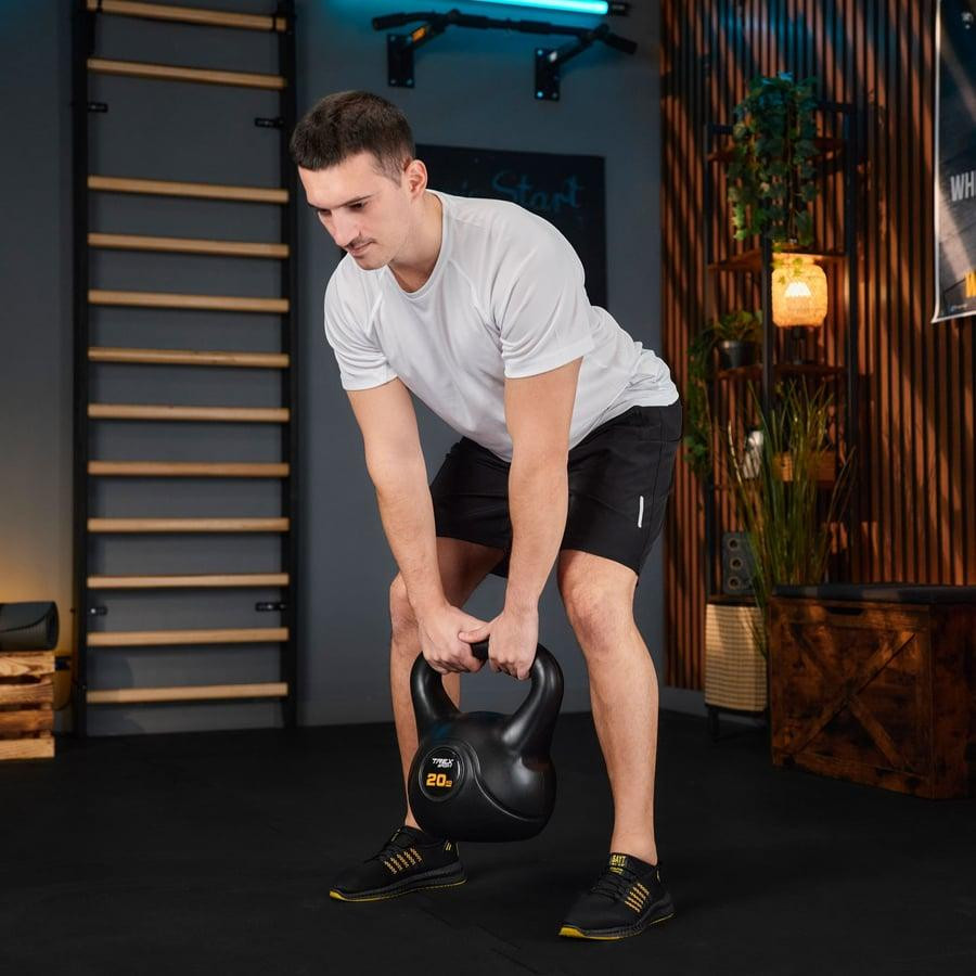 Гиря вінілова 20кг Trex Sport TX-020CKB чорний Київ - фото 8