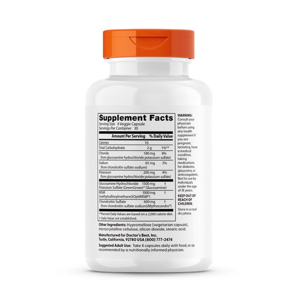 Глюкозамін хондроїтин МСМ Doctor's Best Glucosamine Chondroitin MSM 120 капс Київ - фото 2
