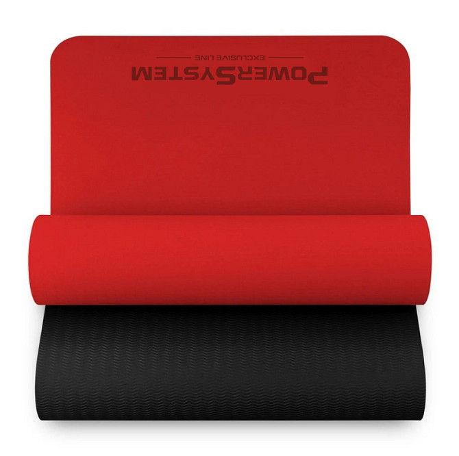 Килимок для йоги та фітнесу Power System PS-4060 TPE Yoga Mat Premium Red (183х61х0.6) Каменское - изображение 2
