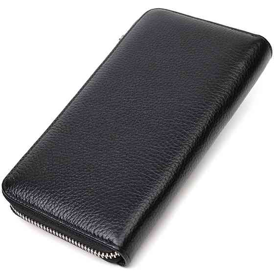 Жіноче містке портмоне на блискавці з натуральної шкіри Tony Bellucci 21970 Чорний Київ