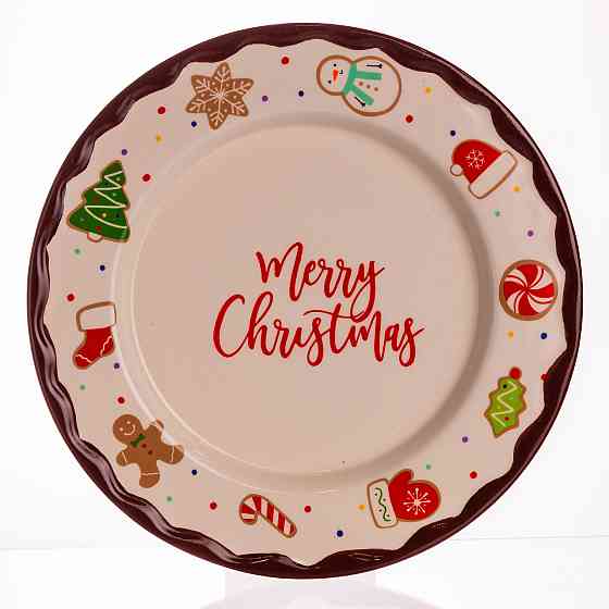 Yiwu Новорічна тарілка з порцеляни Merry Christmas т Ø27.5 см CR-1-39 Коломия