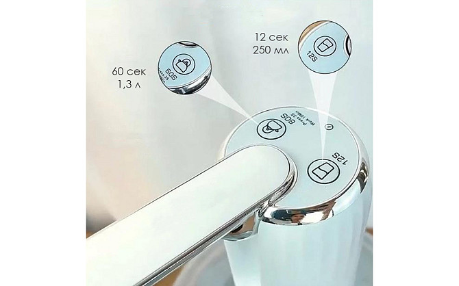 Помпа для води на бутель електрична ViO E27 блакитна Київ - фото 4