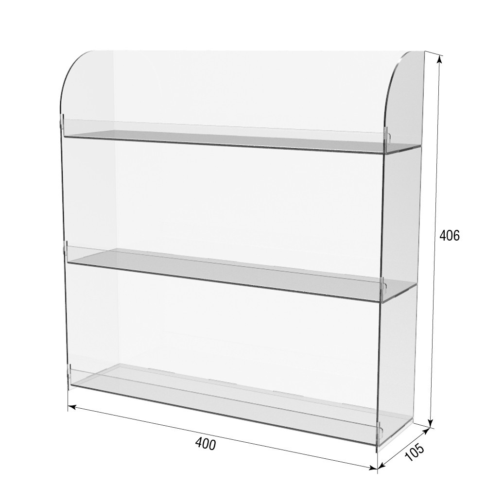 Подставка-витрина EKOSTAR 3-х ярусная 400х100х406 Киев - изображение 3