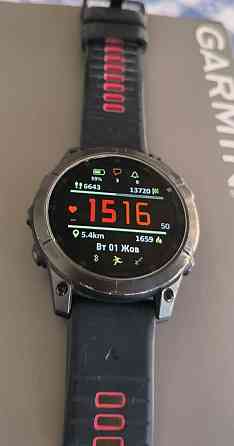 Смарт -Часы Garmin Epix Gen 2 Sapphire Black Titanium with Chestnut Leather Band. Київ