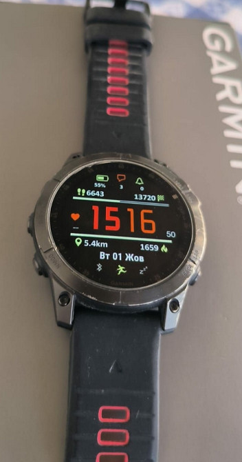 Смарт -Часы Garmin Epix Gen 2 Sapphire Black Titanium with Chestnut Leather Band. Київ - фото 2