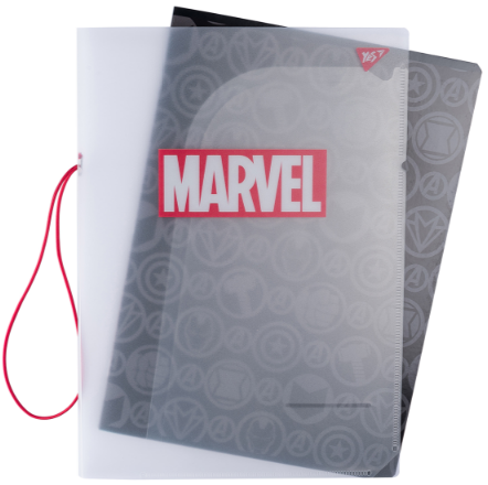 Зошит А4/48 кл. в пластиковій папці з малюнком "MARVEL BLACK" YES, шт Київ