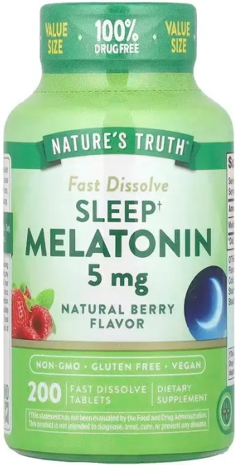 Мелатонін Nature's Truth Sleep Melatonin 5 мг 200 таб ягоди Київ - фото 3