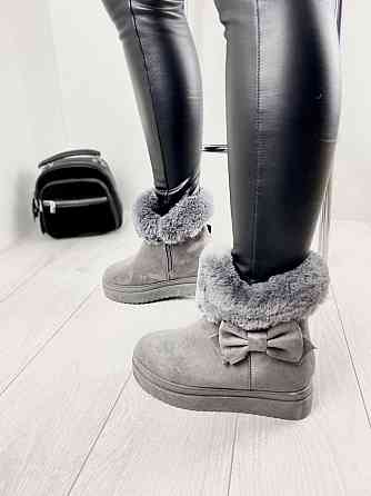 Черевики жіночі 8322-6 сірі (зима, еко-замша) (1155) 38р.39р. 39 Коломия