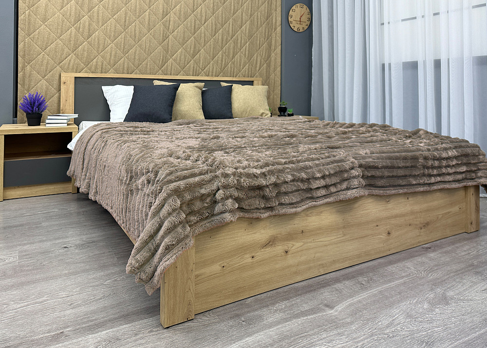 Плед-покривало смужка Шарпей 210х220 см (+-10см) Мокко (87-202) Київ - фото 4