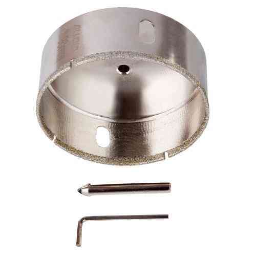 Свердло корончате алмазне по склу та кераміці 90мм з центрувальним свердлом Alloid Одеса