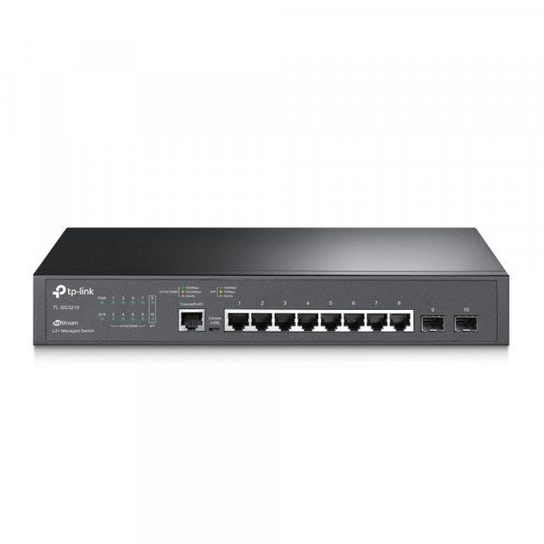 Комутатор TP-Link TL-SG3210, 2xSFP/1000 Мбіт/с, 8x10/100/1000 RJ45 (TL-SG3210) Киев - изображение 1