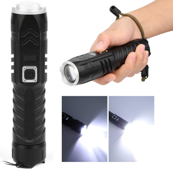 Тактический светодиодный фонарь J.W.S WS-607 P90, 3600 Лм, USB Type-C, Power Bank, Zoom, IPX5, аккумулятор 26650, без оригинальной Киев