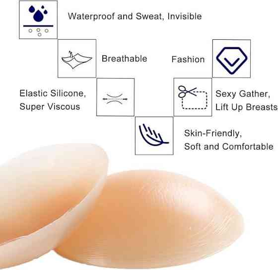 Силіконові вставки для бюстгальтера Manfeng Push Up підсилювачі грудей накладки для купальника бікіні (L-95 гр/пара-чашка A/B Cup) Дніпро