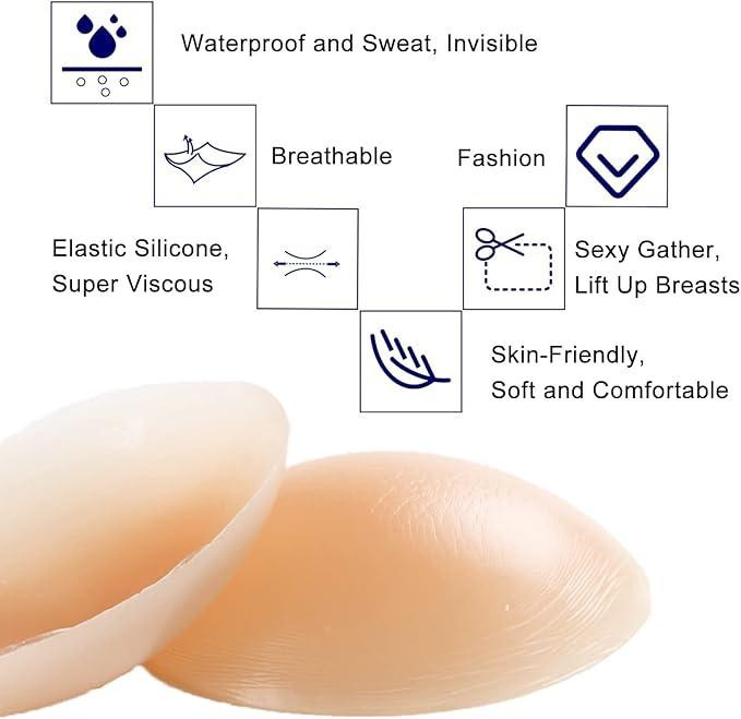 Силіконові вставки для бюстгальтера Manfeng Push Up підсилювачі грудей накладки для купальника бікіні (L-95 гр/пара-чашка A/B Cup) Дніпро - фото 3
