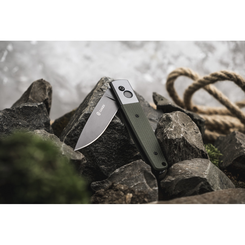 Ніж складаний Ganzo G721B-GR зелений, чорний клинок Київ - фото 13