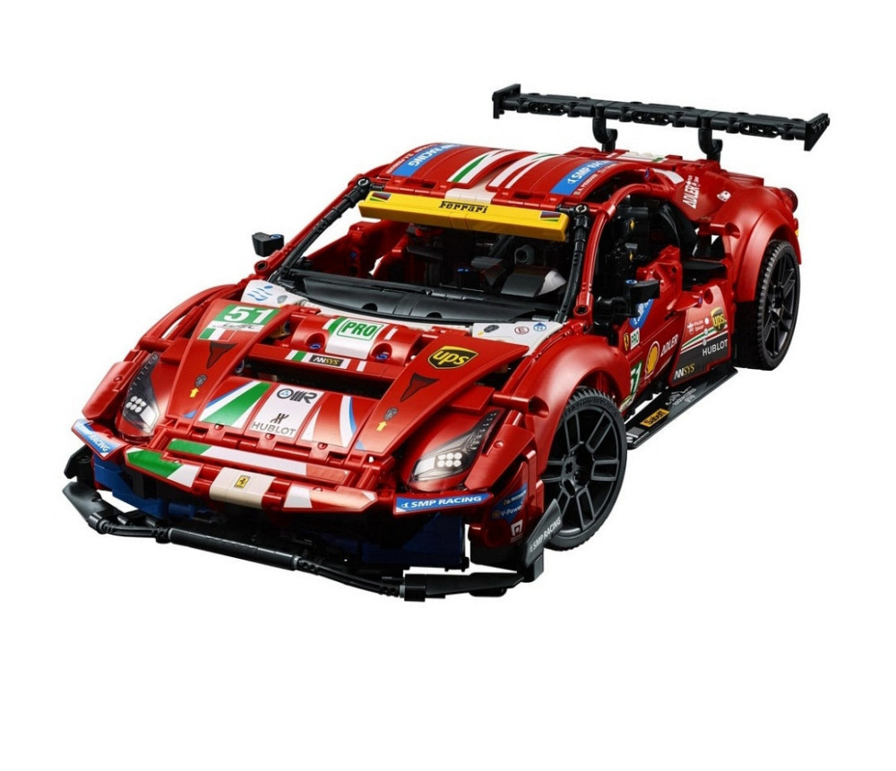 Конструктор Technic Ferrari 488 GTE AF CORSE 1677 деталей маштаб 1:10 Феррарі червона Корса Киев - изображение 8