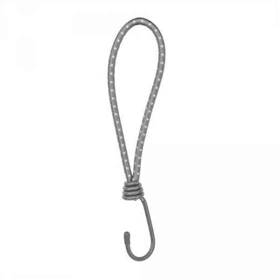 Петля еластична 20см з металевим гачком х 25шт. BUNGEE CORD HOOK, BCH4-0620GY-B Київ