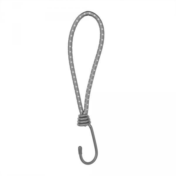 Петля еластична 20см з металевим гачком х 25шт. BUNGEE CORD HOOK, BCH4-0620GY-B Київ - фото 3