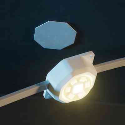 Гирлянда Twinkly Smart LED Permanent Light 72 RGB LED String, White Wire, Plug F, IP65 (TWPL072STP-TEU) Винница