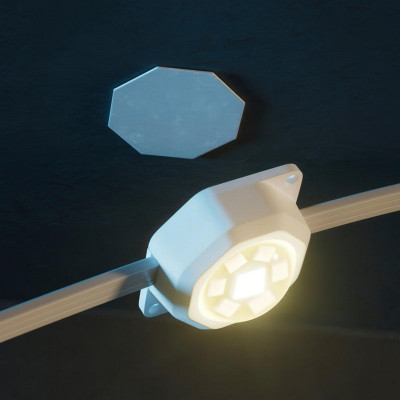 Гирлянда Twinkly Smart LED Permanent Light 72 RGB LED String, White Wire, Plug F, IP65 (TWPL072STP-TEU) Винница - изображение 2