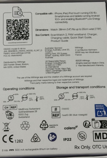 Смарт-годинник Withings ScanWatch 38mm. Харків - фото 1