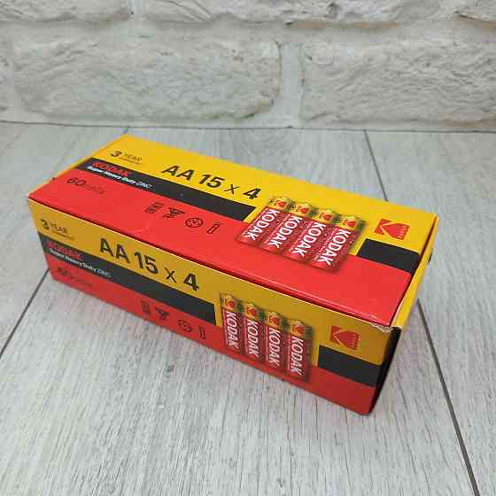 Батарейка KODAK AA/R6 пальчикова. сольові .блок батарейок 60штук Харків