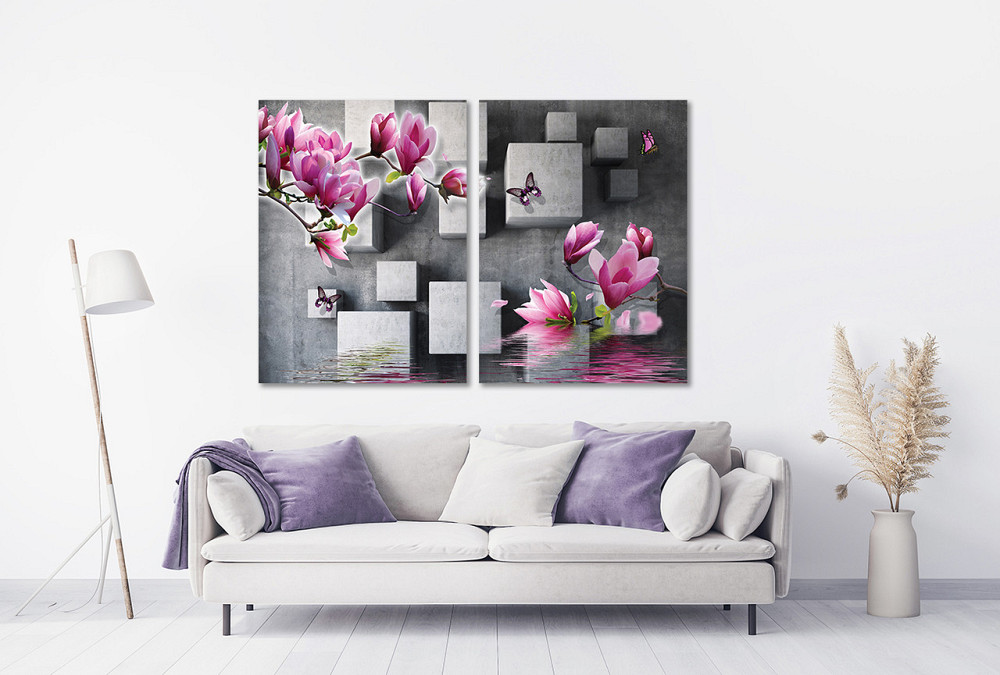 Модульная картина в гостиную / спальню  Магнолія  TLV-2_029 Київ - фото 2