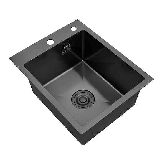 Кухонная мойка Kroner KRP PVD Schwarze - 4050HM (3,0/1,0 мм) графит Киев
