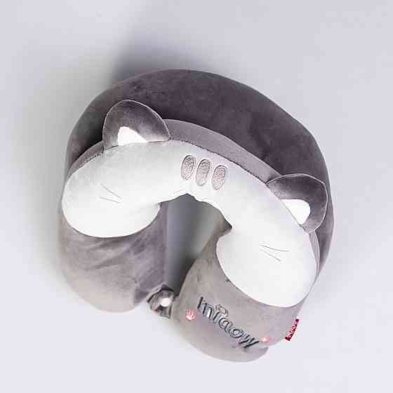 Подушка для шиї Miaow U-подібна подвійна, сірий HP-56-27G Коломия