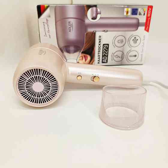 Фен для волос с холодным обдувом Adler, Фен с холодным и теплым режимами Электрофен насадками MO-22 Львов