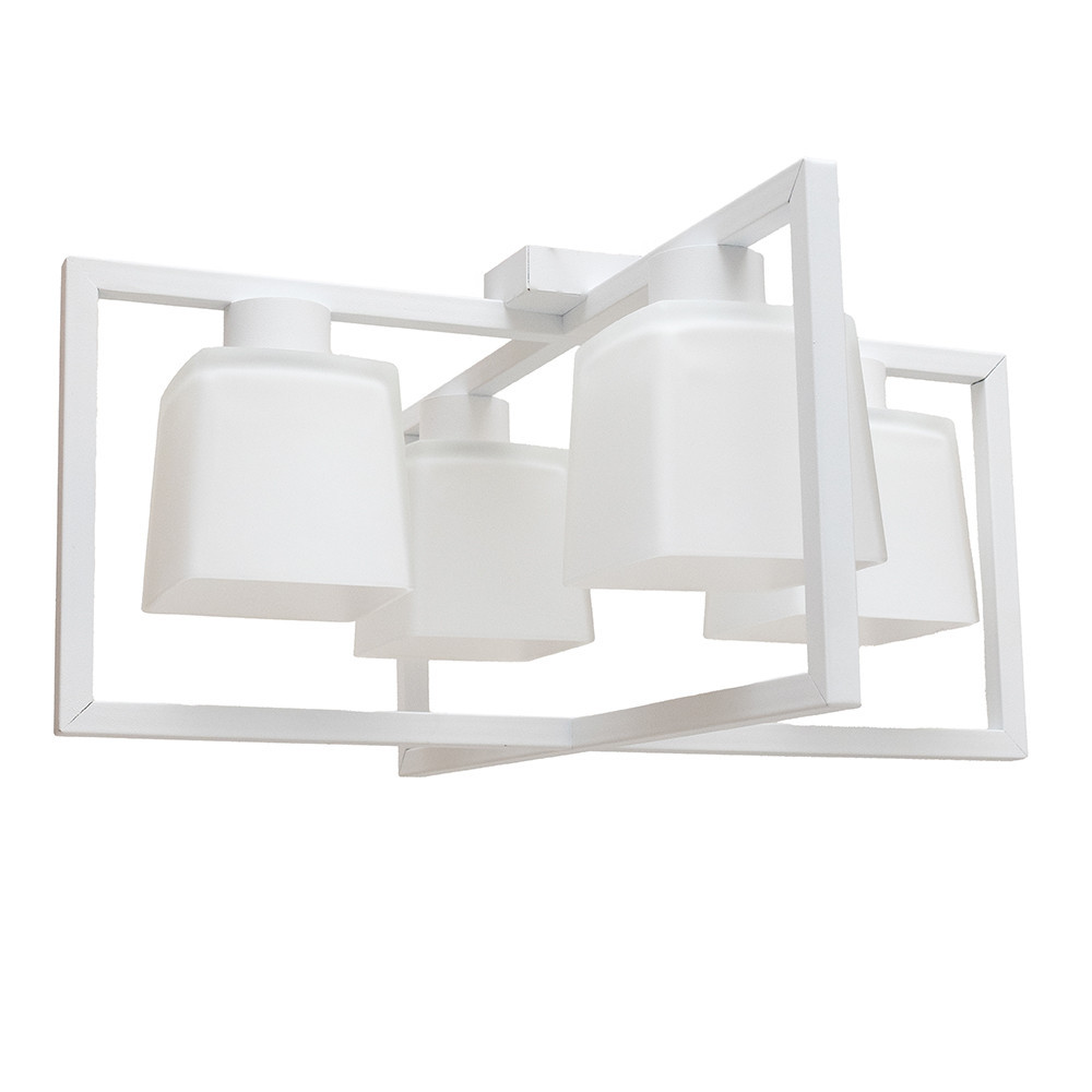 Люстра потолочная MSK Electric Boston на четыре плафона под лампу Е27 NL 400230-4 WH Одесса - изображение 1