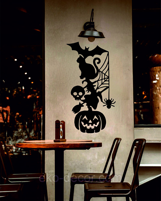 Декоративное настенное Панно «Хэллоуин», Декор на стену 90*48 см, Черный Киев - изображение 7