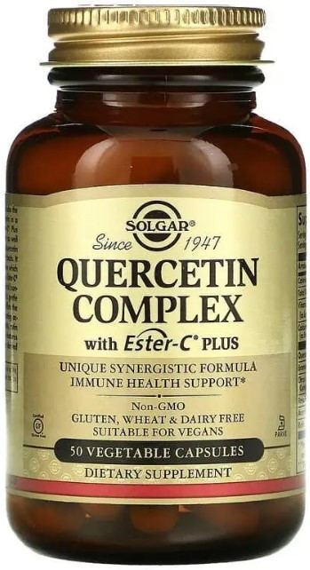 Кверцетин комплекс з естер-С Solgar Quercetin 50 вег капсул Київ - фото 1