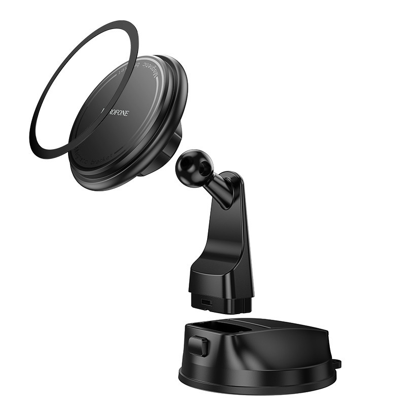 Автотримач для телефона BOROFONE BH136 Parker ring magnetic car holder(center console) Black Киев - изображение 4