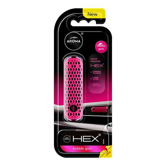 Ароматизатор на дефлектор Aroma Car HEX 13g - BUBBLE GUM рідкий Киев