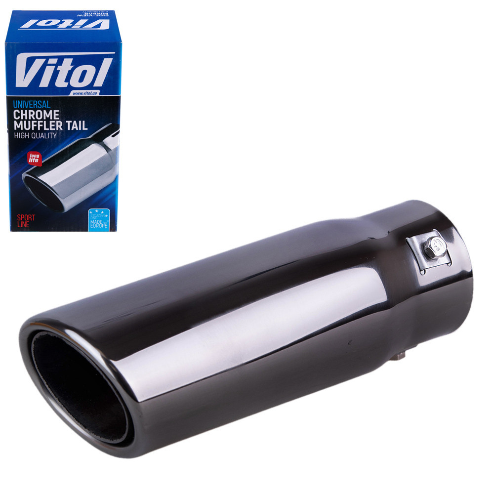 Насадка на глушник НГ-0106 BK d-62х200мм нержавіюча сталь Вінниця - фото 2