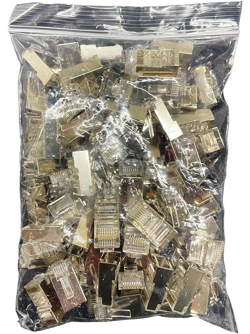 Коннектор GEAR RJ-45 САТ.5E 8P8C FTP экранированный (GC-FTPC5E8P8CRJ45-100) Киев - изображение 1